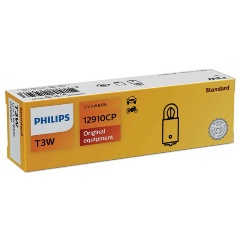 Изображение товара Лампа автомобильная PHILIPS T3W (BA9s) 12V, 1шт, 12910CP