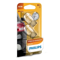 Изображение товара Автомобильная лампа PHILIPS W21W W3x16d 12V комплект 2 шт