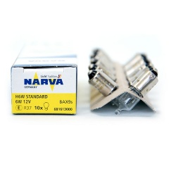 Изображение товара Лампа автомобильная NARVA Halogen H6W (BAY9s) 12V, 1шт, 681613000