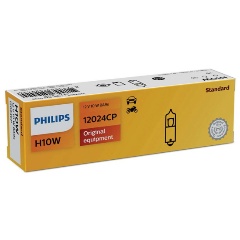 Изображение товара Лампа автомобильная PHILIPS Halogen T10W (BA9s) 12V, 1шт, 12024CP