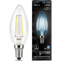 Изображение товара Светодиодная лампа Gauss Filament Candle E14 7W 4100K 10 шт