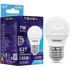 Изображение товара TOKOV ELECTRIC 7Вт G45 6500К Е27 176-264В TKE-G45-E27-7-6.5K