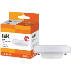 Изображение товара IEK ECO T75 таблетка 10Вт 230В 3000К GX53, LLE-T80-10-230-30-GX53