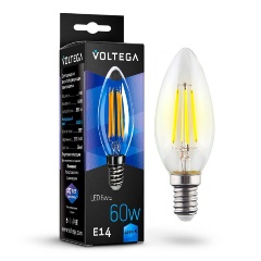Изображение товара филаментная Voltega E14 6W 4000К прозрачная VG10-C1E14cold6W-F 7020