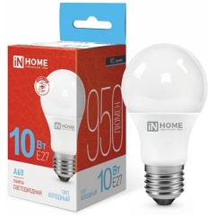 Изображение товара IN HOME LED-A60-VC 10Вт 230В E27 6500К 950лм 4690612020228