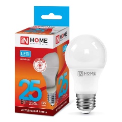 Изображение товара IN HOME LED-A65-VC 25Вт 4000К нейтр. бел. E27 2380лм 230В 4690612024080
