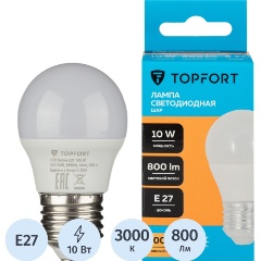 Изображение товара Topfort E27 10W 3000K шар