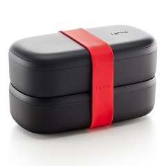 Изображение товара Ланч-бокс LEKUE To Go 1 л, с приборами, пластик, черный (885105)