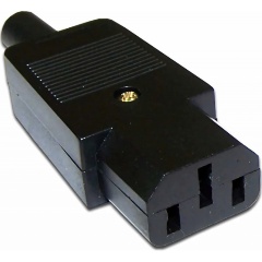 Изображение товара Вилка Lanmaster IEC 60320 C13, 10A, 250V, прямая, разборная, черная (LAN-IEC-320-C13)