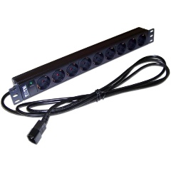 Изображение товара Блок розеток LANMASTER TWT-PDU19-10A9P4-3.0 9шт, 1U, 3м