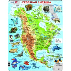 Изображение товара Пазл LARSEN A32 Животные Северной Америки - 66 деталей