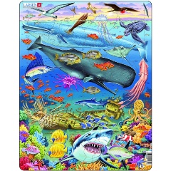 Изображение товара Пазл Ларсен Флора и Фауна Киты 66 элементов для детей от 5 лет