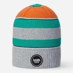 Изображение товара Детская шапка-бини Lassie для мальчика 46 см хлопок серый весна-лето