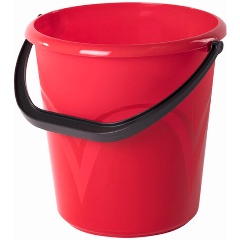 Изображение товара Ведро ЛАЙМА 8 л, без крышки, пластиковое, пищевое, с глянцевым узором, цвет красный, мерная шкала, LAIMA, 603892