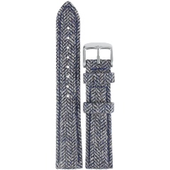 Изображение товара Ремешок для часов LBS WH673/18 синий с серым "Твид", 18 мм