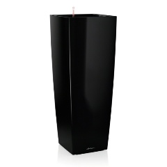 Изображение товара Кашпо с автополивом Lechuza CUBICO 30 Черный блестящий All-in-One Set 14 л