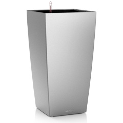 Изображение товара Кашпо с автополивом Lechuza CUBICO 40 Серебряное 31л