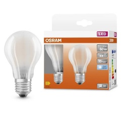 Изображение товара Светодиодная лампа LEDSCLA60 7W/840 230VGL FR E27 Экопак1X2лампы OSRAM
