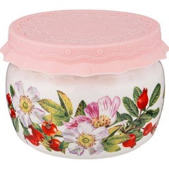 Изображение товара Банка LEFARD с силиконовой крышкой "шиповник", 500 мл. 359-787