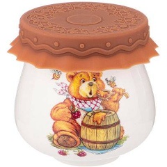 Изображение товара Баночка LEFARD с силиконовой крышкой "мед", 180 мл. 359-308