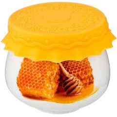 Изображение товара Баночка LEFARD с силиконовой крышкой "соты", 180 мл. 359-565