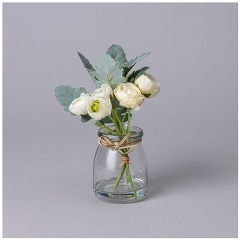 Изображение товара Букет искусственных цветов LEFARD в круглой вазе, 16 см (287-556)