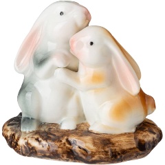 Изображение товара Фигурка LEFARD кролики из фарфора 8 см декоративный элемент