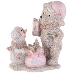 Изображение товара Статуэтка LEFARD "мишка и снеговик" 8,5х5х10 см (162-1277)