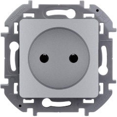 Изображение товара Розетка Legrand INSPIRIA 2К, 16 А - 250 В, алюминий, 673712
