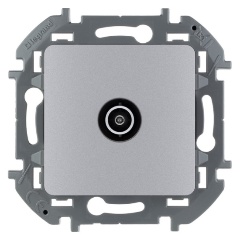 Изображение товара Розетка TV Legrand INSPIRIA оконечная, 10 дБ - 5-862 мГц, алюминий, 673872