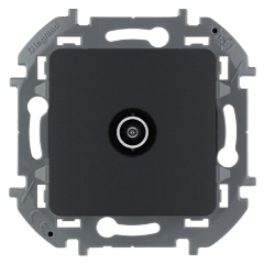 Изображение товара Розетка TV Legrand INSPIRIA оконечная, 10 дБ - 5-862 мГц, антрацит, 673873