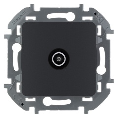 Изображение товара Розетка TV Legrand INSPIRIA проходная, 14 дБ - 5-862 мГц, антрацит, 673863