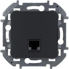 Изображение товара Розетка компьютерная Legrand Inspiria RJ45 Cat 5E UTP антрацит