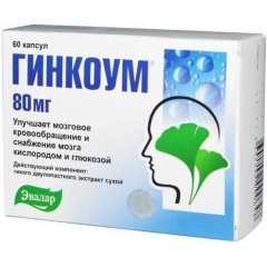 Изображение товара Лекарственное средство Гинкоум капс. 80мг №60