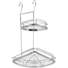 Изображение товара Полка угловая LEMAX двухъярусная, хром (MX-422)
