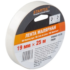 Изображение товара Малярная лента STARTUL PROFI 19ммх25м (ST9043-19-25), белая