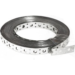 Изображение товара Монтажная лента Стройбат 120910, 20х0.55 белая оцинковка, упаковка 25 м