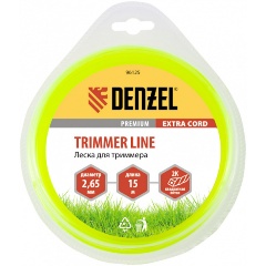 Изображение товара Леска для триммеров Denzel 96125 15 м 2,65 мм квадратная двухслойная