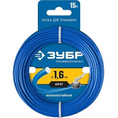 Изображение товара Леска для триммера КРУГ 1.6 мм 15 м ЗУБР Профессионал