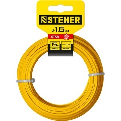 Изображение товара Леска для триммера ЗВЕЗДА 1.6 мм 15 м STEHER для травы и растений