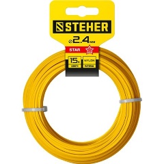 Изображение товара Леска для триммера ЗВЕЗДА 2.4 мм 15 м STEHER