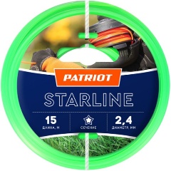 Изображение товара Леска для триммеров PATRIOT Starline d=2.4мм L=15м