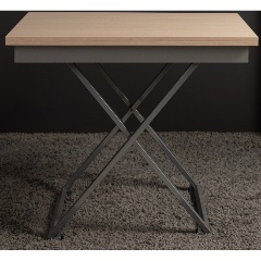 Изображение товара Стол-трансформер LEVMAR Левмар Apollo D31/S59 выбеленный дуб/серебро