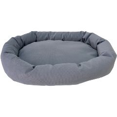 Изображение товара Лежанка HOMEPET Микровелюр Silver №2 70х53х10 см, серый