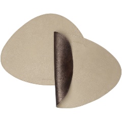 Изображение товара Набор двусторонних салфеток из экокожи LIBERTY JONES Drop 2 шт. 33х41 см шоколадный бежевый