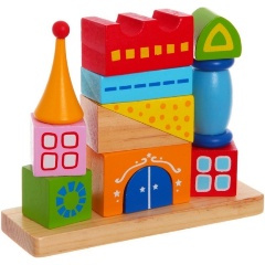 Изображение товара Деревянная развивающая пирамидка Bondibon TKB496 Логическая Замок для малышей