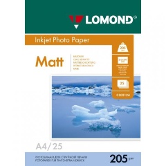 Изображение товара Фотобумага LOMOND Односторонняя Матовая, 205г/м2, A4(21x29)/25л.