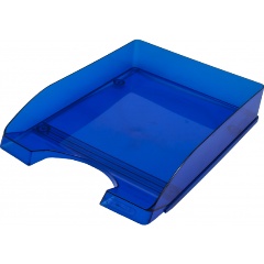 Изображение товара Лоток для бумаг для бумаг Attache Line прозрачный синий 340х255х63мм