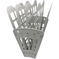 Изображение товара Лоток для бумаг для бумаг Attache Веер сборный на 4 отделения серый юк