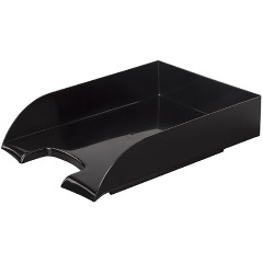 Изображение товара Лоток для бумаг горизонтальный для бумаг BRAUBERG "Office style", 320х245х65 мм, черный, 237286